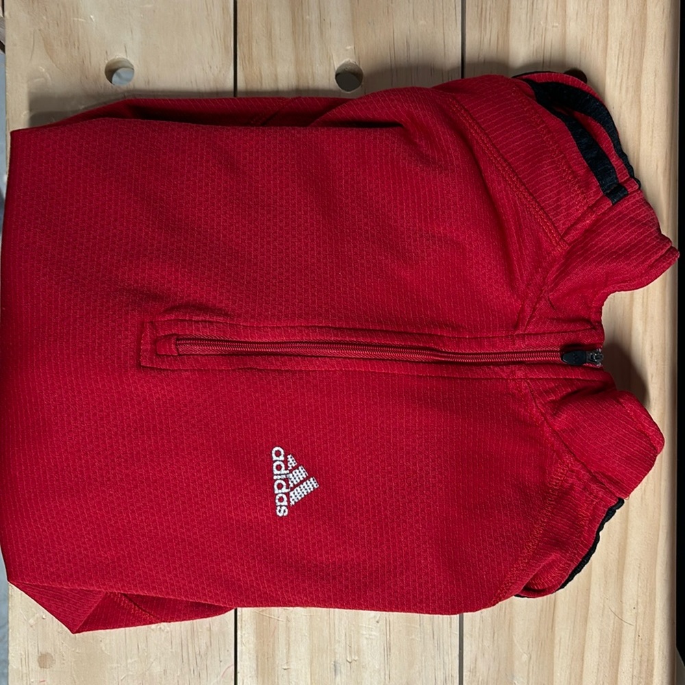 Adidas Quarter Zip Athletic - Red